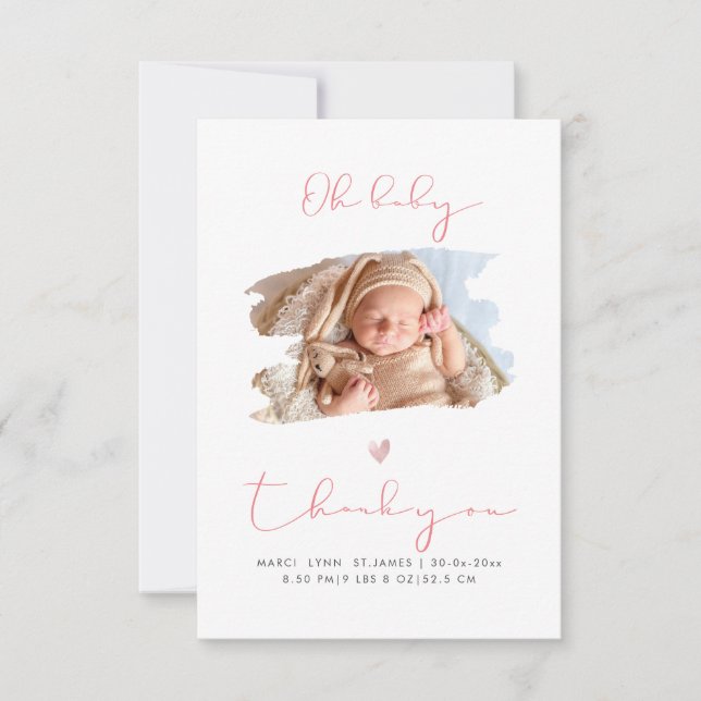 PixDezines Oh Baby Shower Merci + Annonce (Devant)