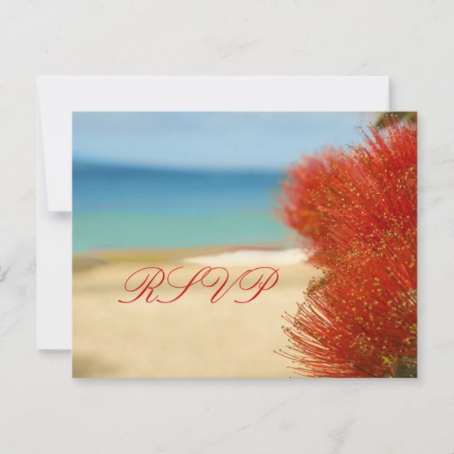 PixDezines Ohia+Beach LARGE RSVPs benötigen 12x18 RSVP Karte (Vorderseite)