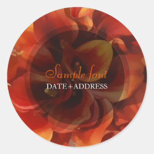 PixDezines orange Calla/Diy Hintergrundfarbe Runder Aufkleber