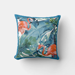 PixDezines Orange Flamingo, tropisch, Frame DIY Kissen