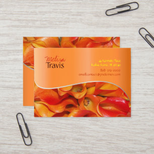 PixDezines-Orangenlilie Visitenkarte