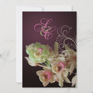 PixDezines Orchid + Ornamental Geblüht Einladung