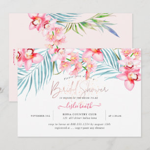 PixDezines Orchideeninsel, Tropische Brautparty Einladung