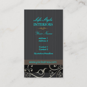 PixDezines Ornamental Swirls + pinstripes / DIY Fa Visitenkarte
