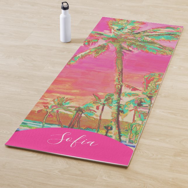 PixDezines Painted Hawaiian Beach Mauna Lani Bay Yogamatte (Beispiel)