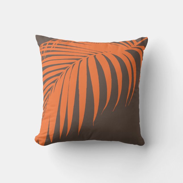 PixDezines Palmfronds/DIY Hintergrundfarben Kissen (Vorderseite)