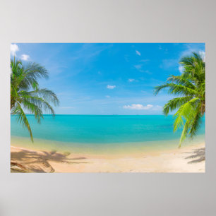 PixDezines Paradies/Panoramablick Tropeninsel Poster