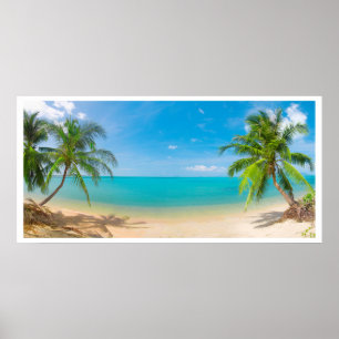 PixDezines Paradise/Panoramablick Tropeninsel Poster