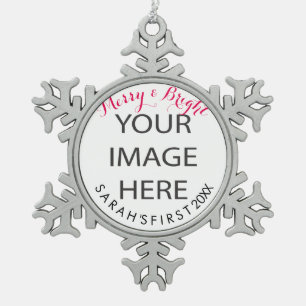PixDezines passt diesen Schneeflocke an Schneeflocken Zinn-Ornament