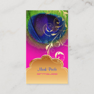 PixDezines Peacock eye+filigree Wirbel Visitenkarte