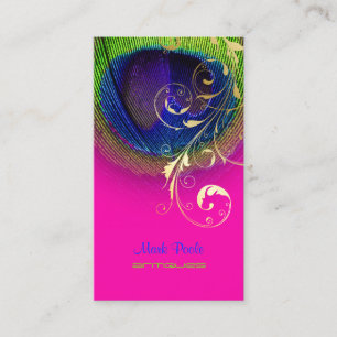 PixDezines Peacock eye+filigree Wirbel Visitenkarte