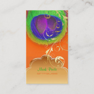 PixDezines Peacock eye+filigree Wirbel Visitenkarte