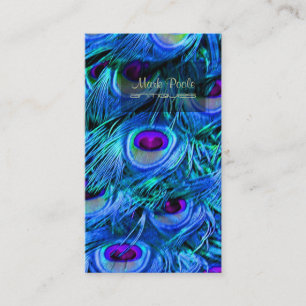 PixDezines Peacock Feather Visitenkarte