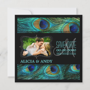 PixDezines Pfau/DIY-Events+Hintergrund Save The Date