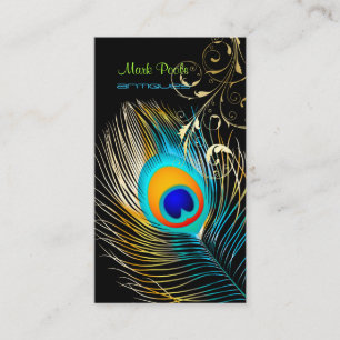 PixDezines Pfau+filigree-schwünge/diy-hintergrund Visitenkarte