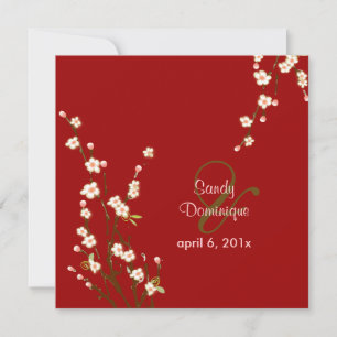 PixDezines Pfirsich Sakura, Hochzeitseinladungen Einladung