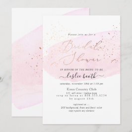 PixDezines Pink Brautparty Wasserfarbe Champagner Einladung