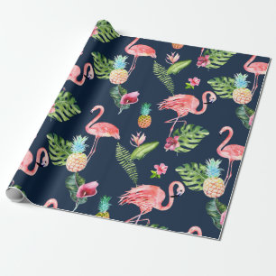 PixDezines PINK FLAMINGOS  JEDER HINTERGRUND Geschenkpapier