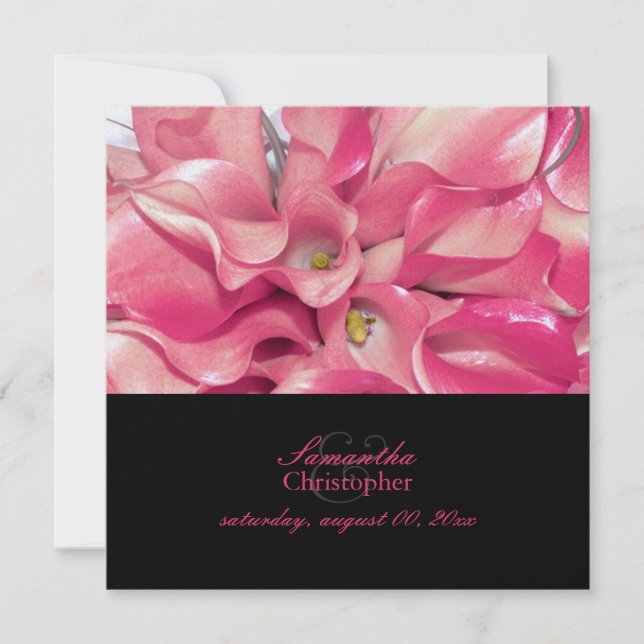 PixDezines Pink Kala Lilie/Hochzeit Einladung (Vorderseite)