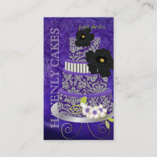 PixDezines Plum Pudding Kuchen/Konditorei/Pâtisser Visitenkarte