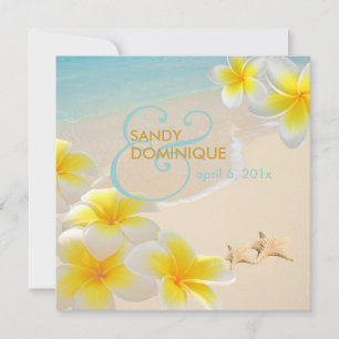 PixDezines Plumeria Lei/Strand/Starfish tropisch Einladung