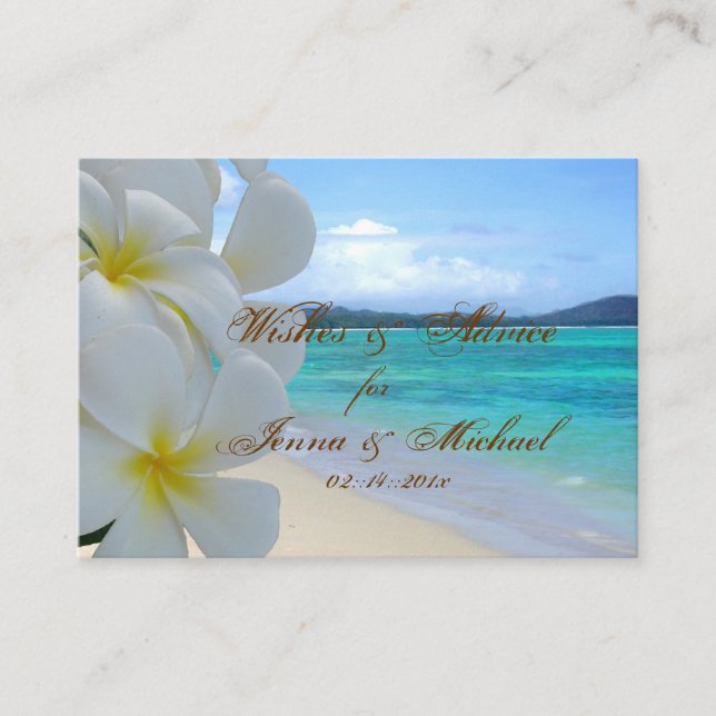 PixDezines Plumeria Leis Voeux + Cartes Conseils (Devant)