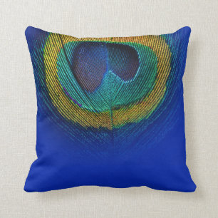 PixDezines Psychedelic Peacock eye/cobalt+rot Kissen
