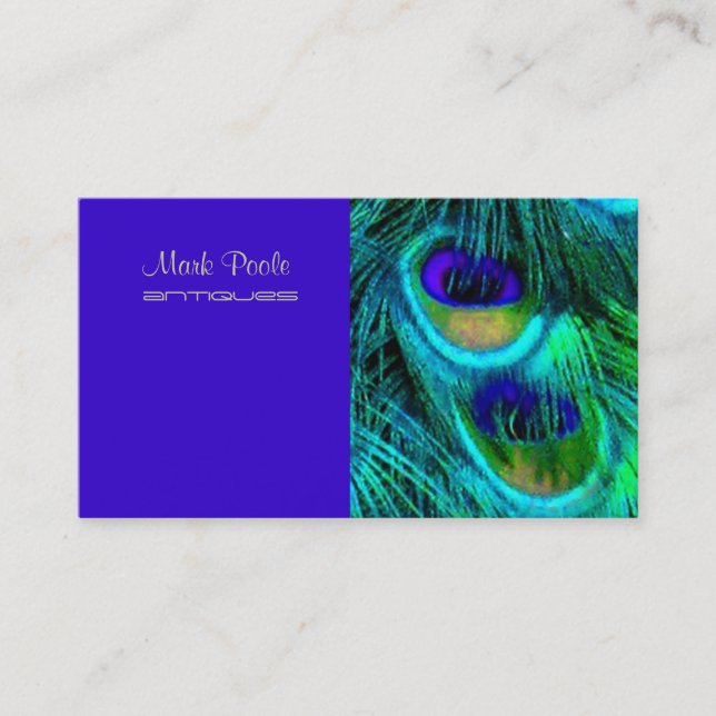 PixDezines Psychedelic Peacock, passen Sie es an! Visitenkarte (Vorderseite)