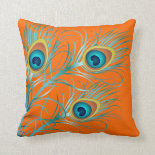 PixDezines psychedelischer Pfau/DJ-Hintergrund Kissen
