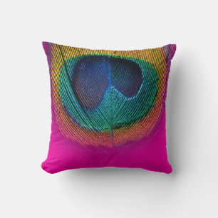 PixDezines psychedelisches Pfauenauge/lime+rosa Kissen