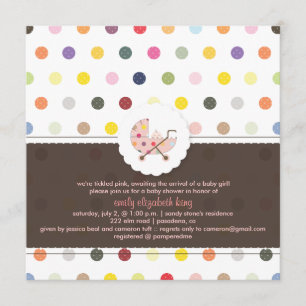 PixDezines Punkt + Minidots Babydusche Einladung