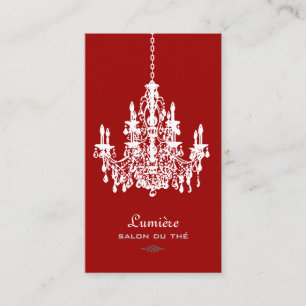 PixDezines Red+White Chandelier/DIY Hintergrund Visitenkarte
