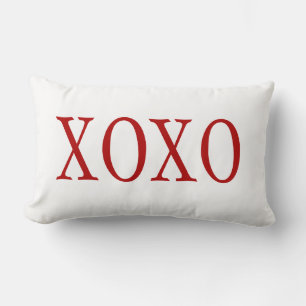 PixDezines RED XOXO/DIY Hintergrundfarbe Lendenkissen