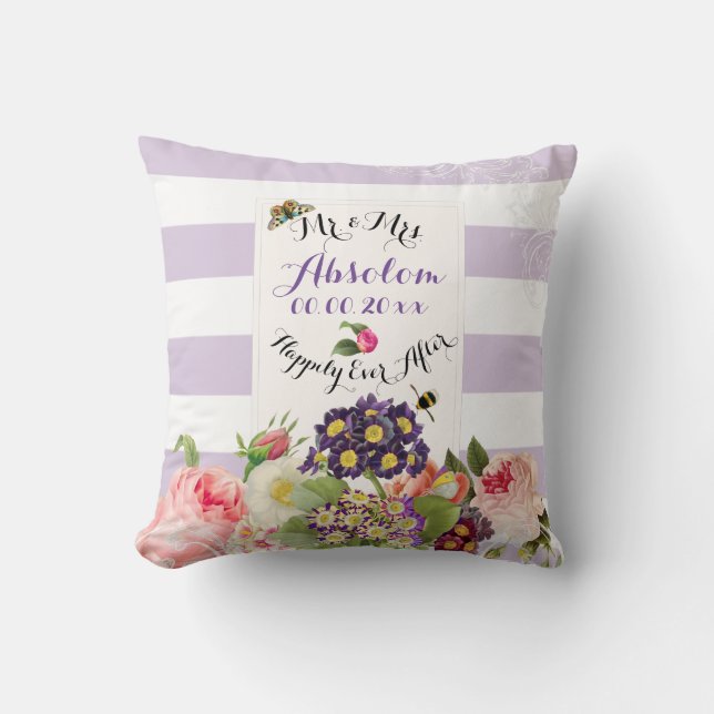 PixDezines redoute primrose/Vintag chic Kissen (Vorderseite)