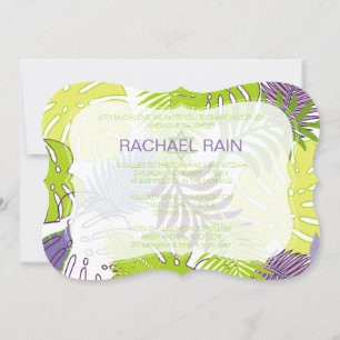 PixDezines Regenwald Bat Mitzvah/Luau Einladung