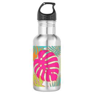 PixDezines Regenwald/DIY-Hintergrundfarbe Edelstahlflasche