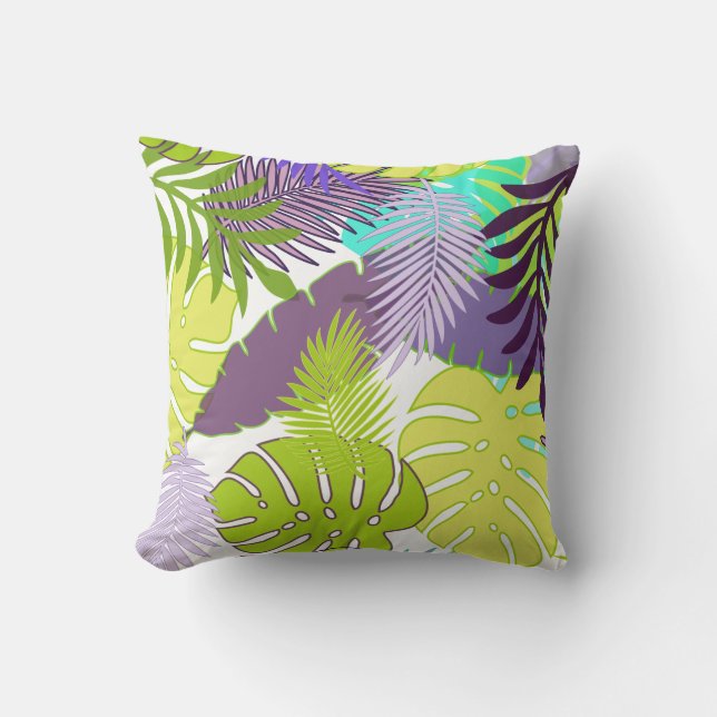 PixDezines Regenwald/Monstera/Degustation Kissen (Vorderseite)