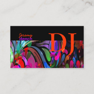 PixDezines Retro DJ+Disco Wirbel/DIY.. Visitenkarte