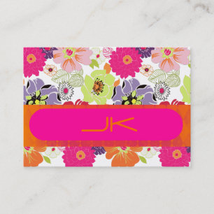 PixDezines Retro Floral ~ Alegre Visitenkarte