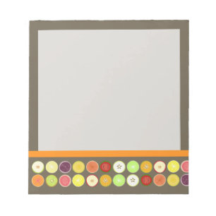 PixDezines Retro-Fruchtsaft / DIY-Hintergrundfarbe Notizblock