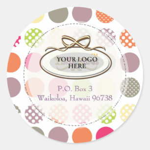 PixDezines-Retro-Polka-Punkte/Deuchhintergrund Runder Aufkleber