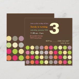 PixDezines Retro-Punkte / DIY-Hintergrund Einladung