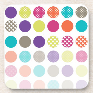 PixDezines Retro-Tupfen/DIY-Hintergrundfarbe Untersetzer