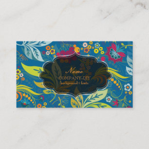 PixDezines Retroflora/DIY Hintergrundfarbe Visitenkarte