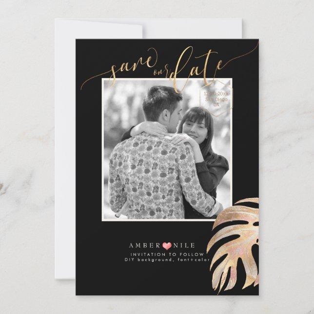 PixDezines Rett Datum/Botanica-Liebe Save The Date (Vorderseite)