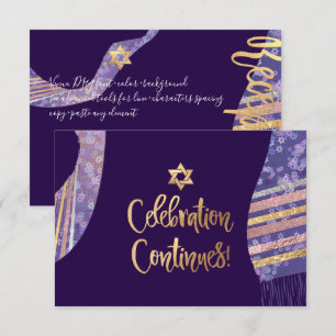 PixDezines Rezeption Mitzwa/lila Aquarell Einladung