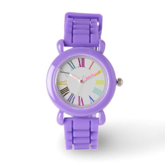 PixDezines roman numeros/düster Hintergrundfarbe Armbanduhr