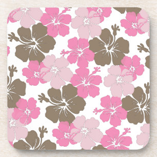 PixDezines rosa Hibiskus/DIY-Hintergrund Untersetzer