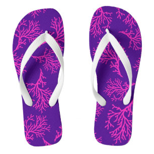 PixDezines rosa Korallen/DIY-Farben Flip Flops