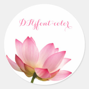 PixDezines rosa Lotus/DIY-Hintergrund Runder Aufkleber